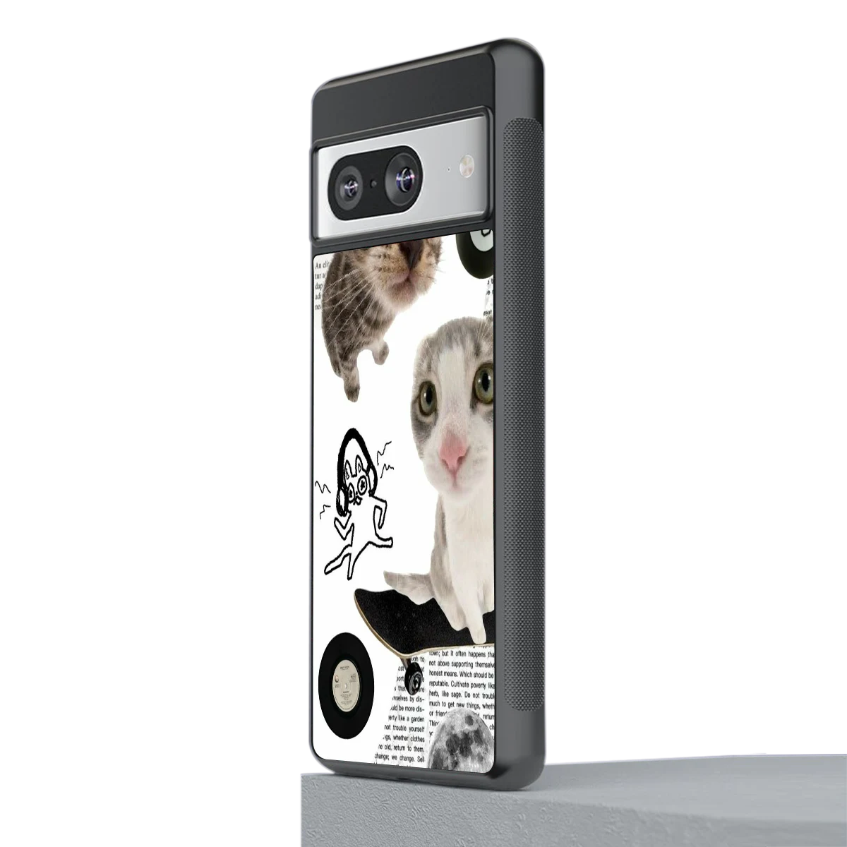 Purrfect Patchwork stylish phone case for google pixel 8 | glossy glass and slim fit