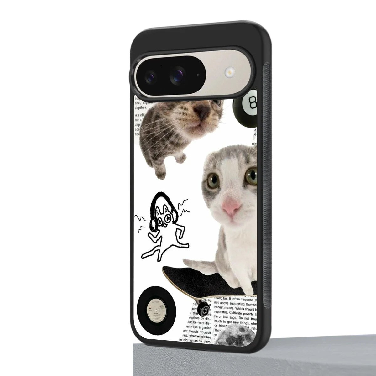 Purrfect Patchwork google pixel 9 mobile cover | shockproof glass phone case