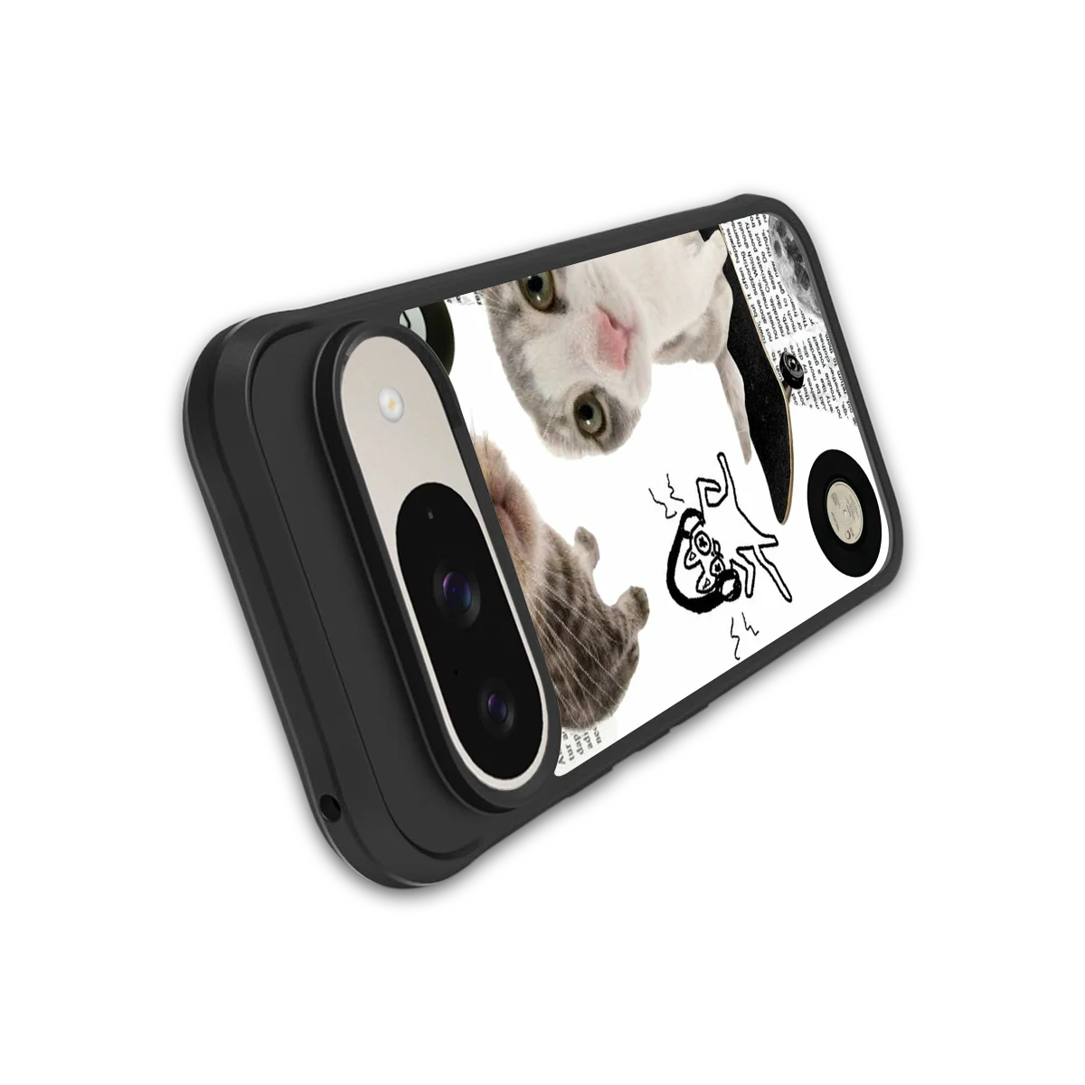 Purrfect Patchwork stylish phone case for google pixel 9 | glossy glass and slim fit