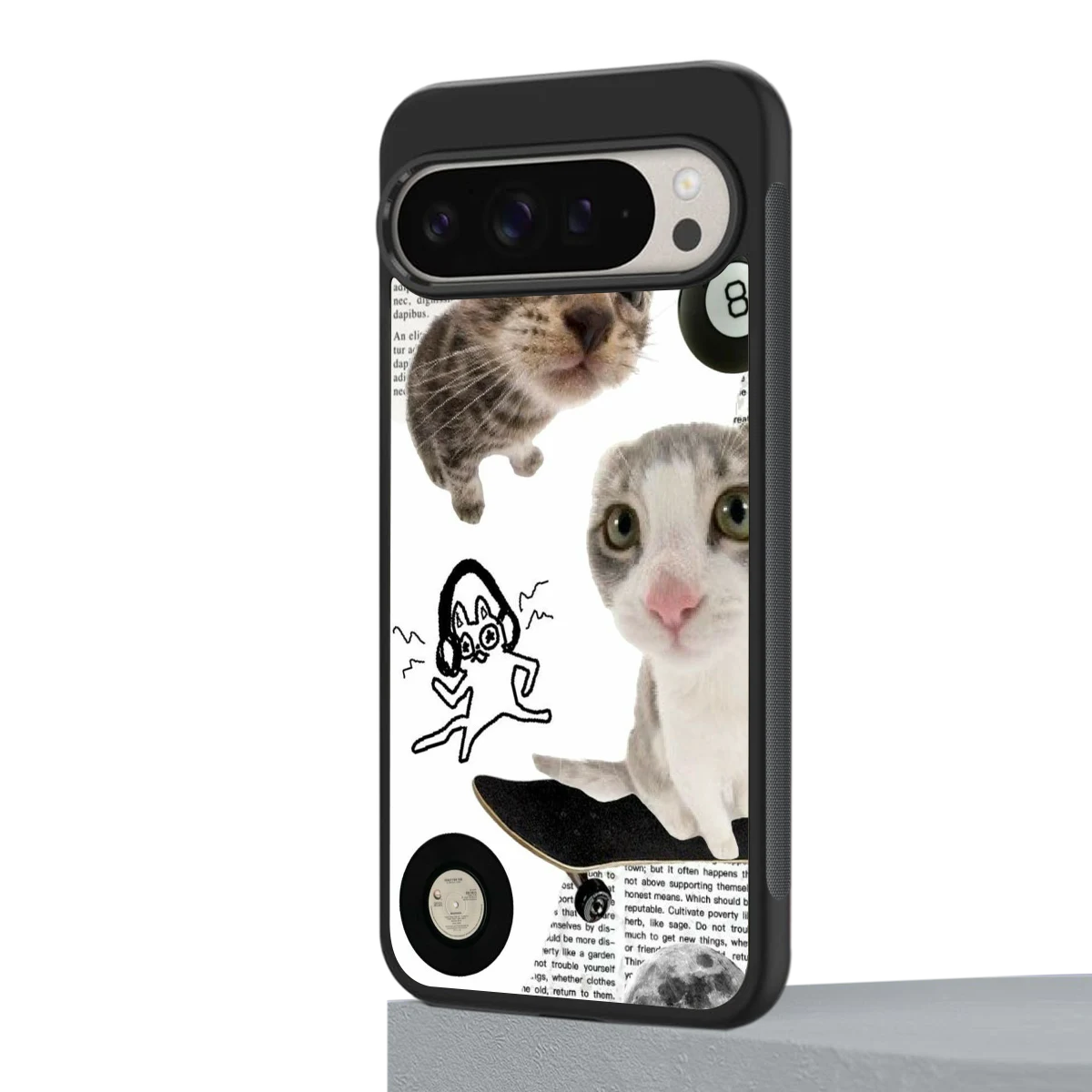 Purrfect Patchwork google pixel 9 pro mobile cover | shockproof glass phone case