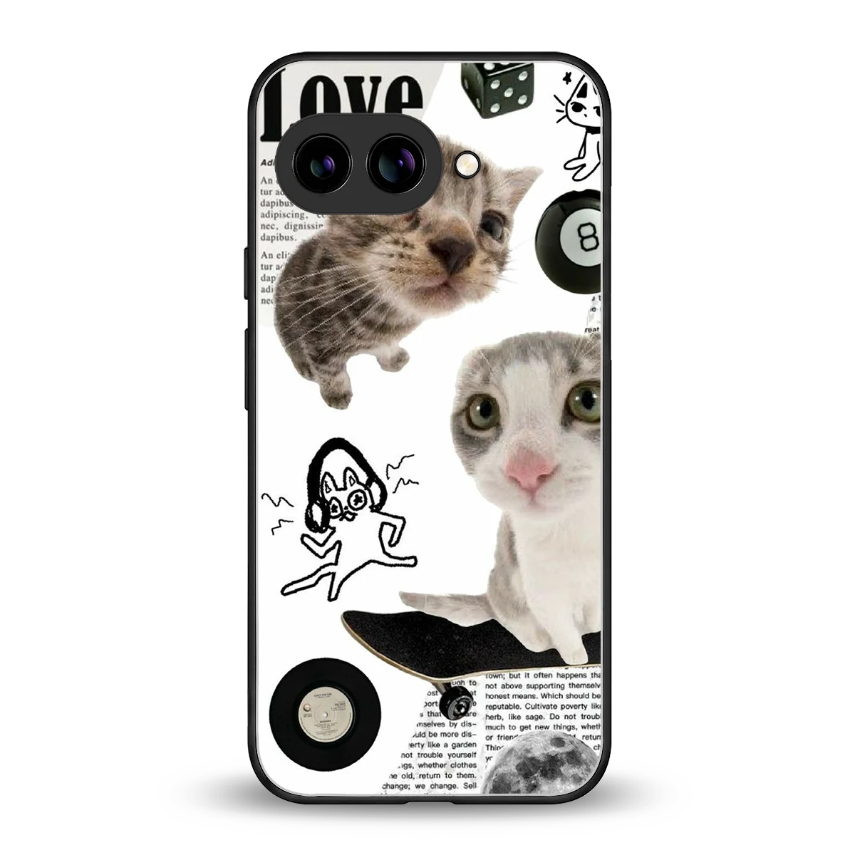 Purrfect Patchwork back phone cover | glass case for google pixel 10a