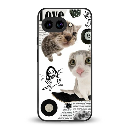 Purrfect Patchwork back phone cover | glass case for google pixel 10a