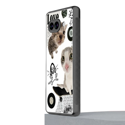 Purrfect Patchwork google pixel 10a mobile cover | shockproof glass phone case