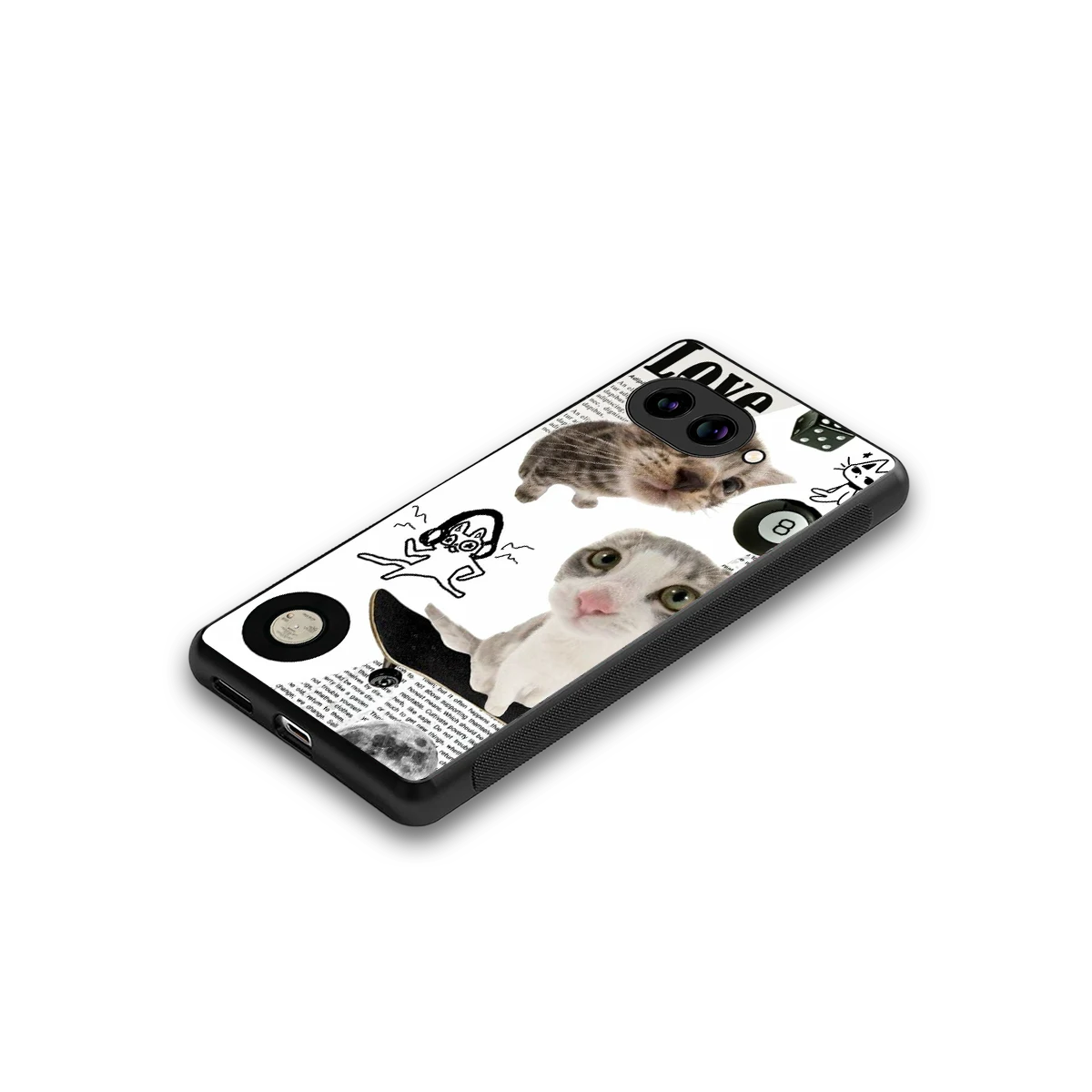 Purrfect Patchwork stylish phone case for google pixel 10a | glossy glass and slim fit