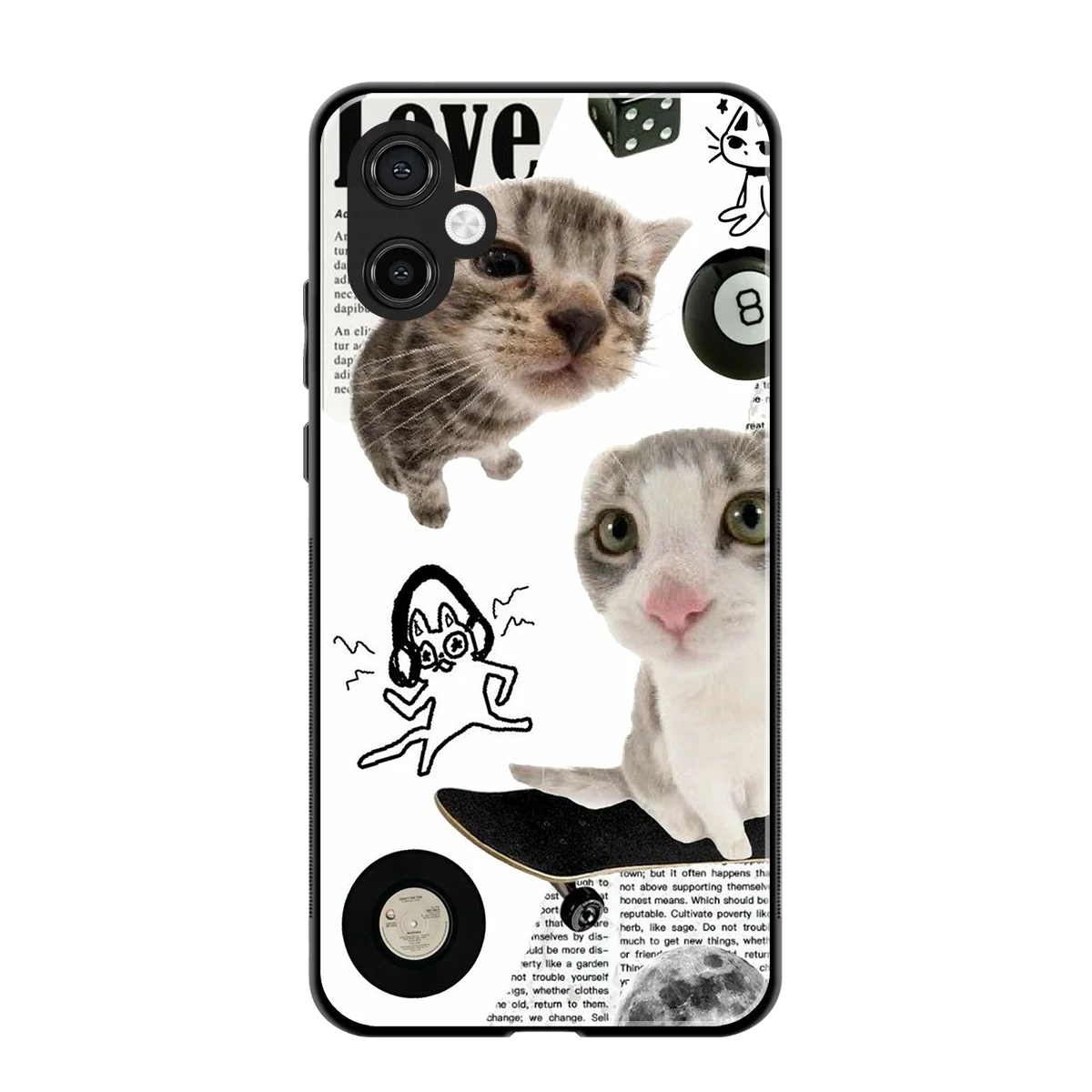 Purrfect Patchwork back phone cover | glass case for samsung galaxy a06 5g