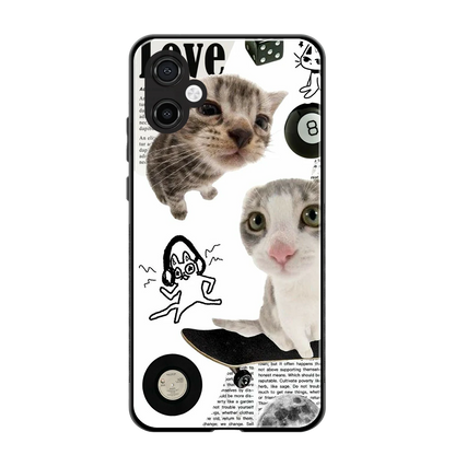 Purrfect Patchwork back phone cover | glass case for samsung galaxy a06 5g