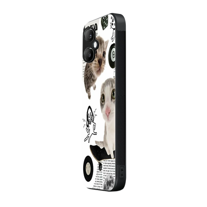 Purrfect Patchwork samsung galaxy a06 5g mobile cover | shockproof glass phone case