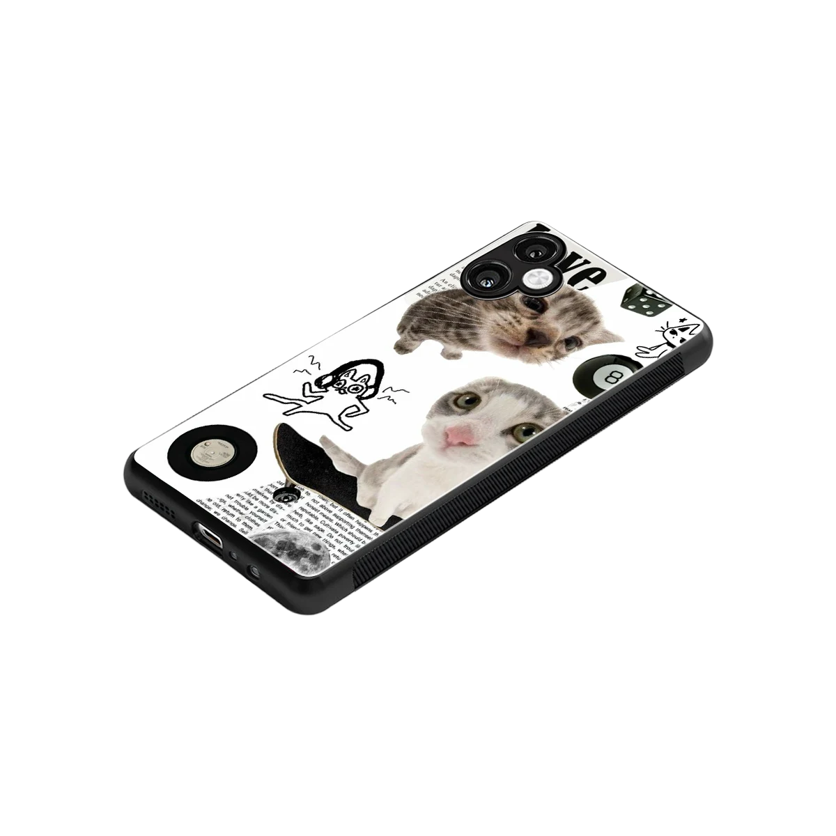 Purrfect Patchwork stylish phone case for samsung galaxy a06 5g | glossy glass and slim fit
