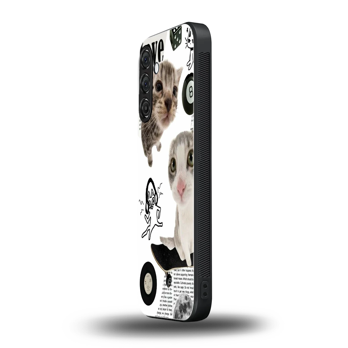 Purrfect Patchwork samsung galaxy m34 5g mobile cover | shockproof glass phone case