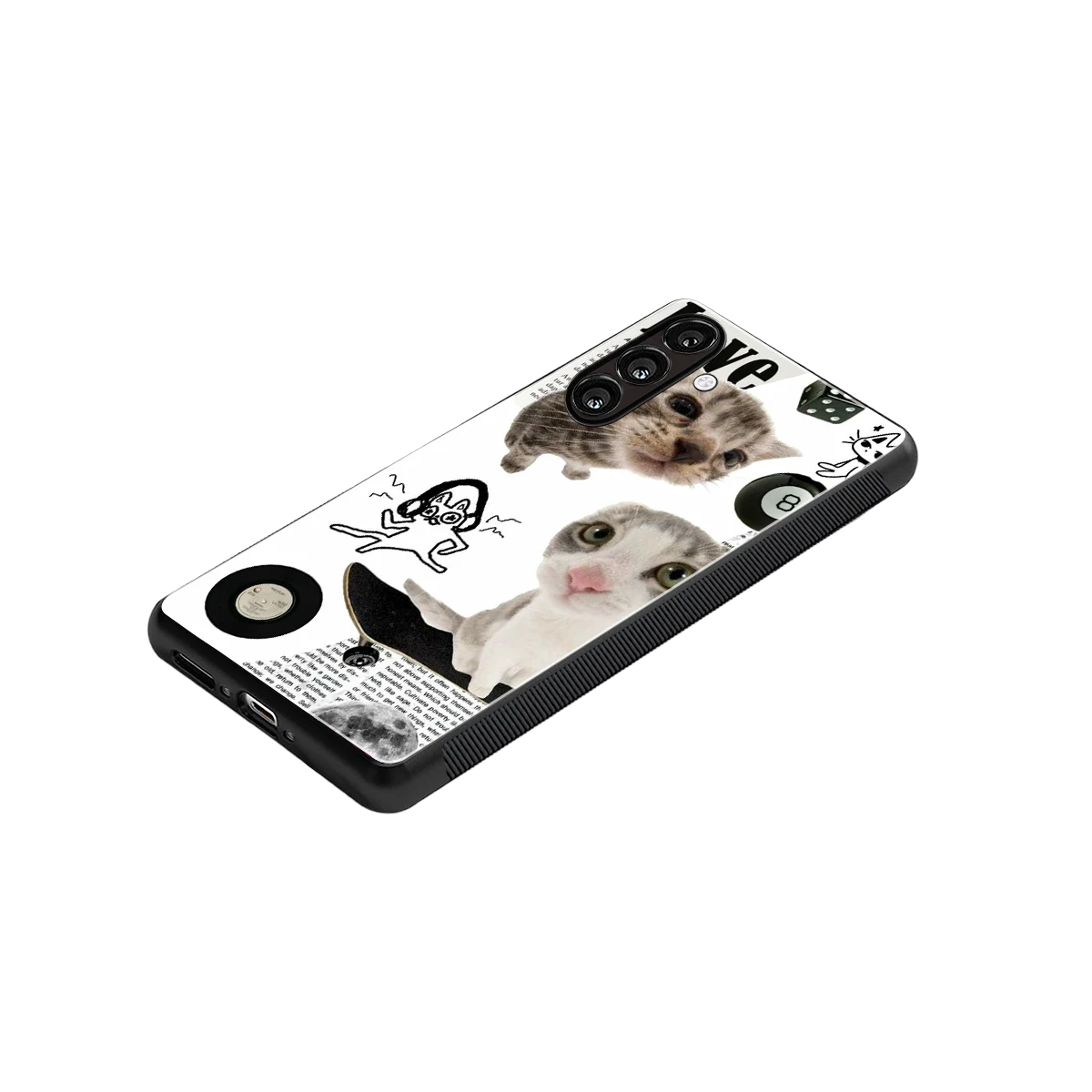 Purrfect Patchwork stylish phone case for samsung galaxy a17 5g | glossy glass and slim fit