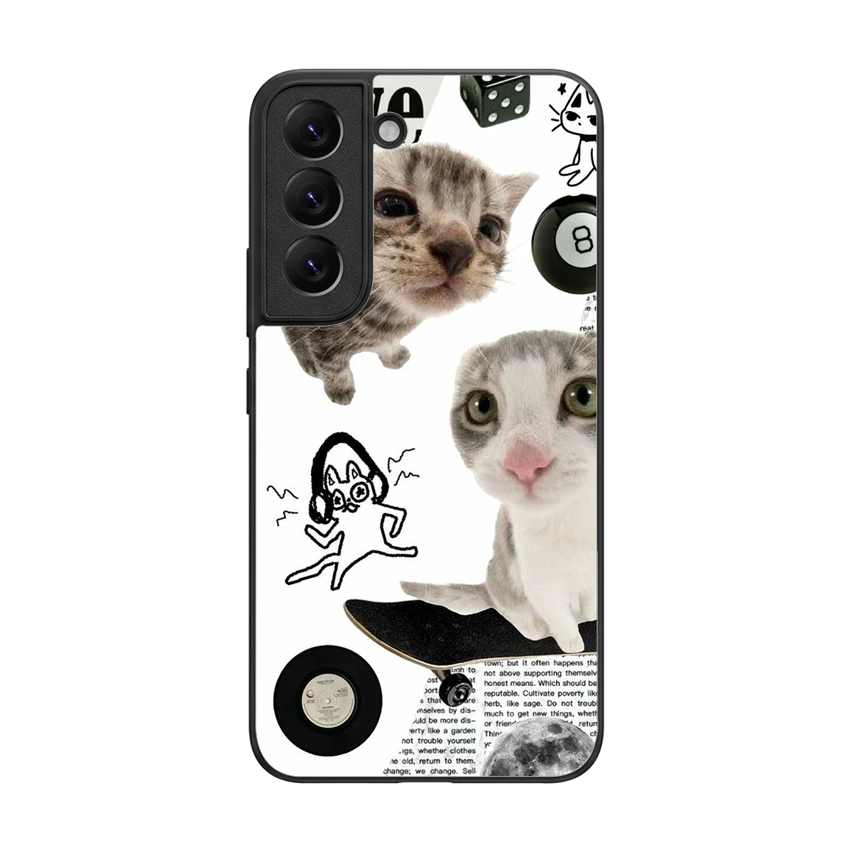 Purrfect Patchwork back phone cover | glass case for samsung galaxy s22