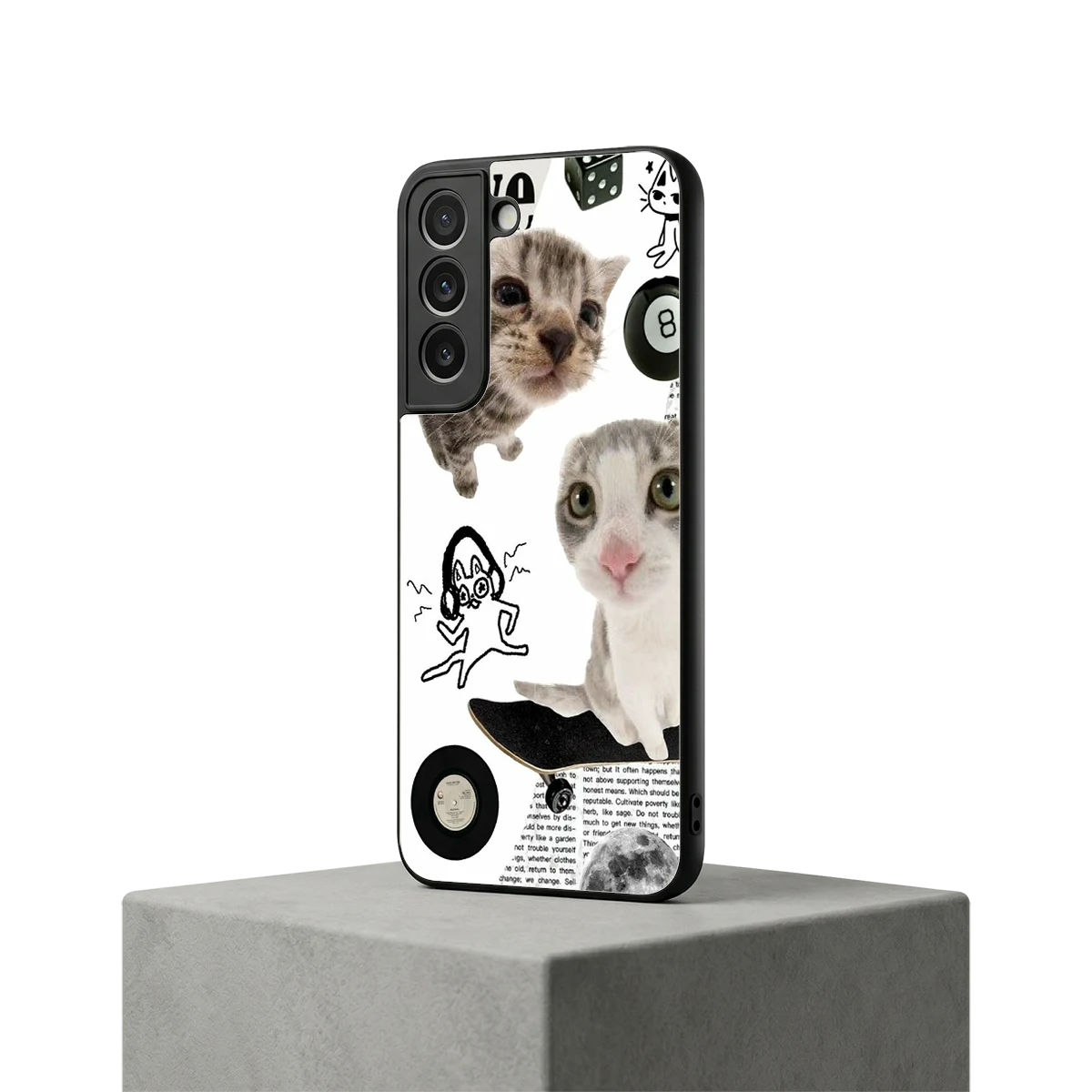 Purrfect Patchwork samsung galaxy s22 mobile cover | shockproof glass phone case