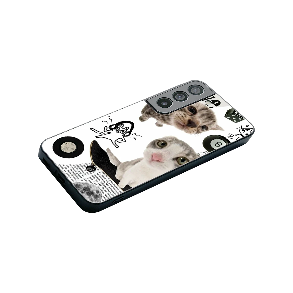 Purrfect Patchwork stylish phone case for samsung galaxy s22 | glossy glass and slim fit
