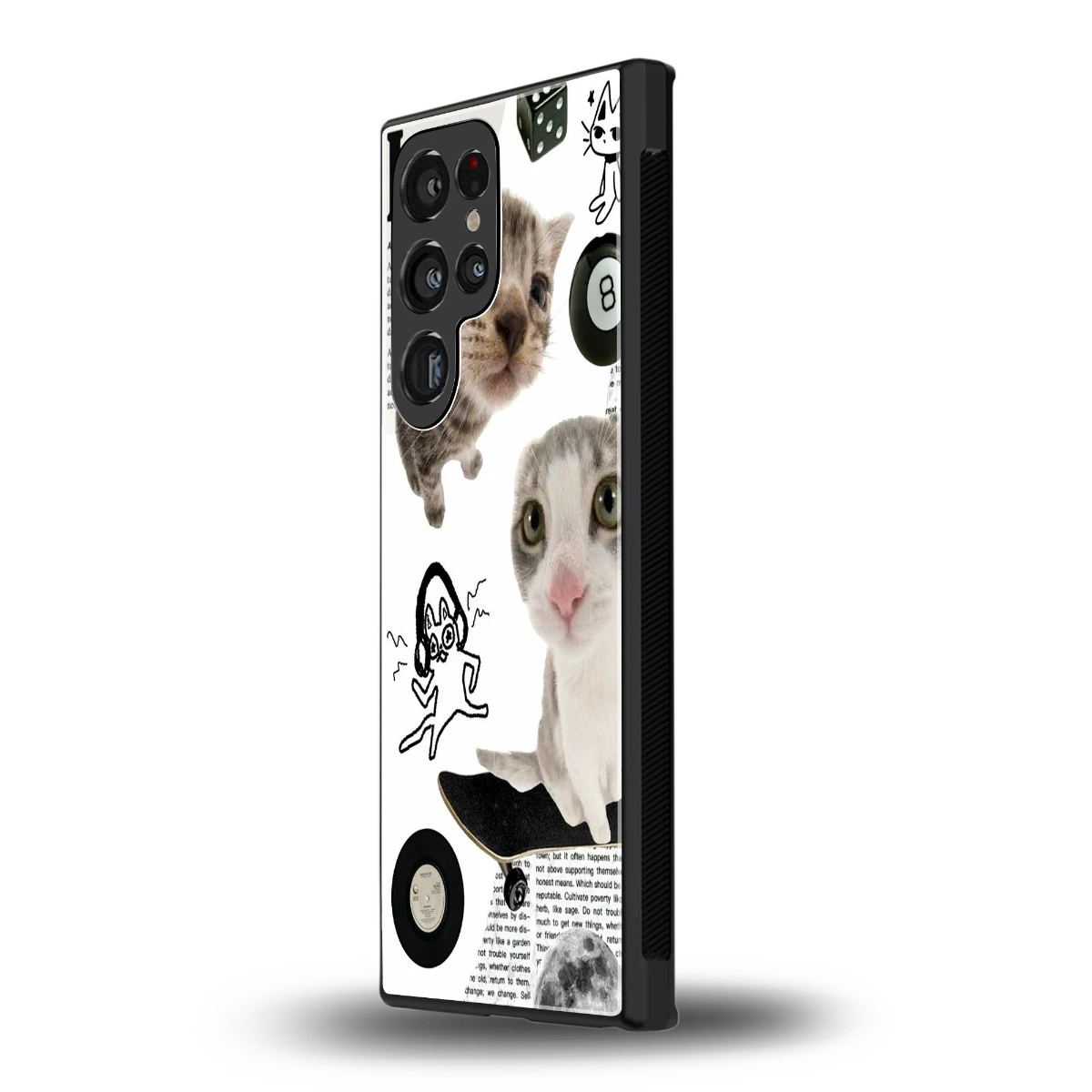 Purrfect Patchwork samsung galaxy s23 ultra mobile cover | shockproof glass phone case