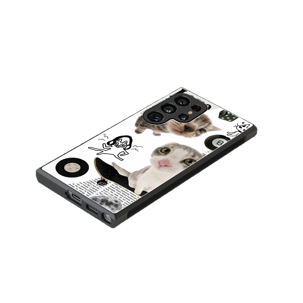 Purrfect Patchwork stylish phone case for samsung galaxy s24 ultra | glossy glass and slim fit