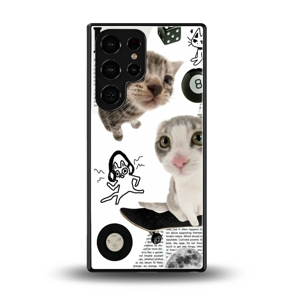 Purrfect Patchwork back phone cover | glass case for samsung galaxy s26 ultra