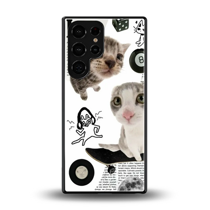 Purrfect Patchwork back phone cover | glass case for samsung galaxy s26 ultra