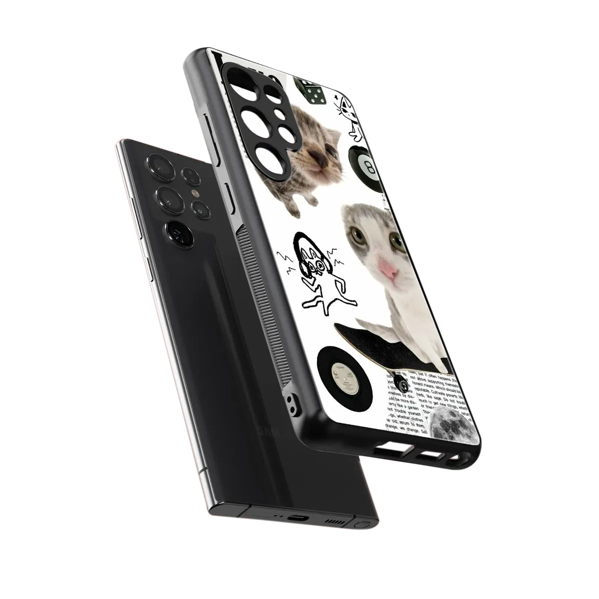 Purrfect Patchwork sleek samsung galaxy s26 ultra cover with tempered glass back and TPU edges