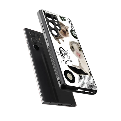Purrfect Patchwork sleek samsung galaxy s26 ultra cover with tempered glass back and TPU edges