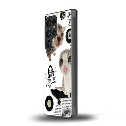 Purrfect Patchwork samsung galaxy s26 ultra mobile cover | shockproof glass phone case