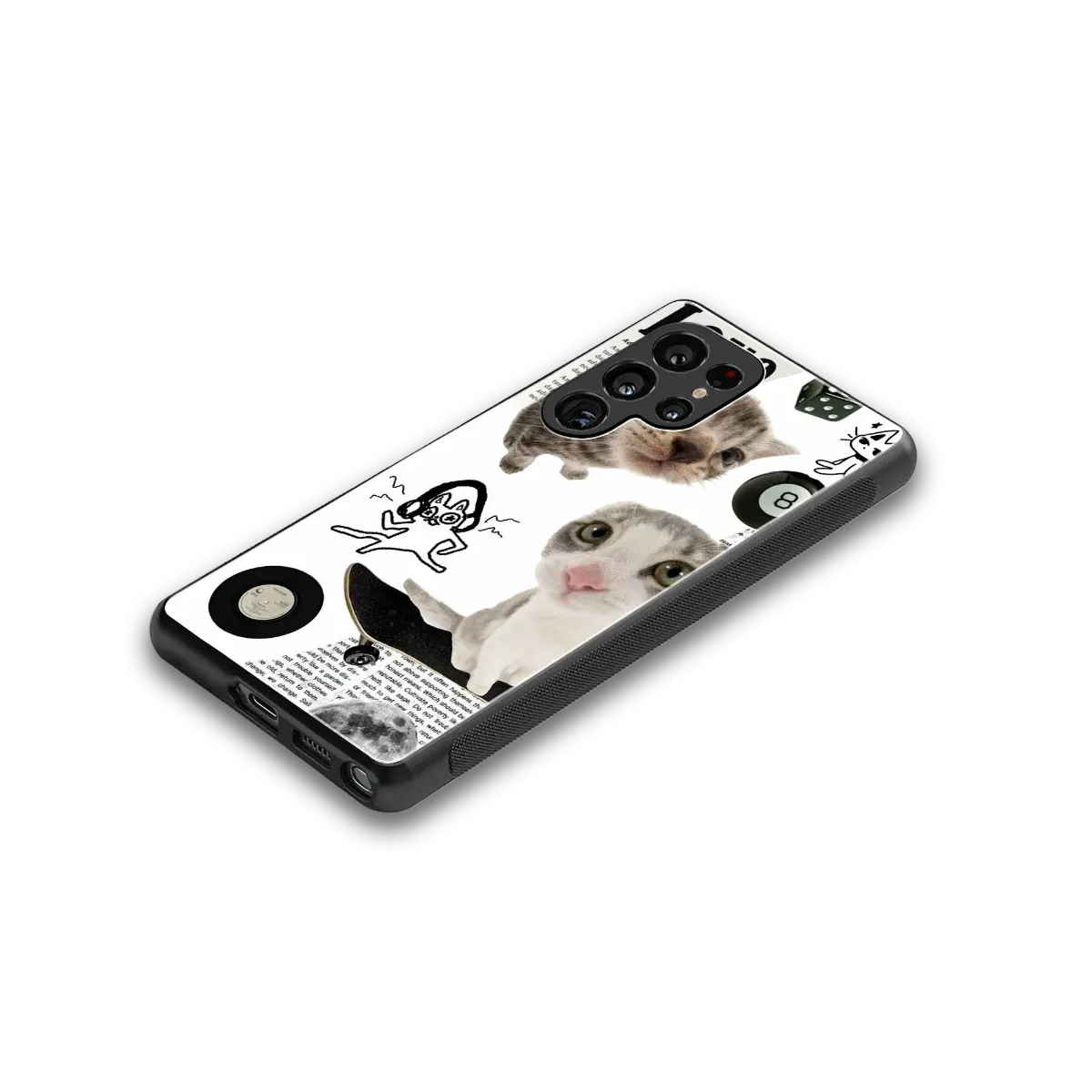 Purrfect Patchwork stylish phone case for samsung galaxy s26 ultra | glossy glass and slim fit