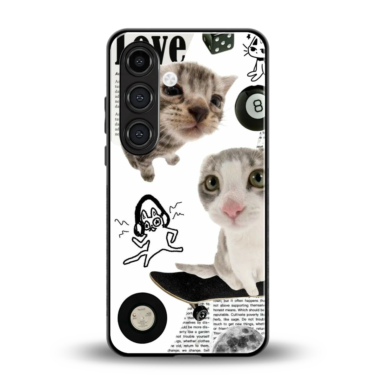 Purrfect Patchwork back phone cover | glass case for samsung galaxy s25 plus