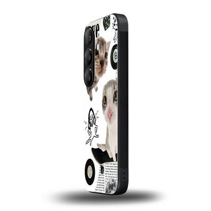 Purrfect Patchwork samsung galaxy s25 plus mobile cover | shockproof glass phone case