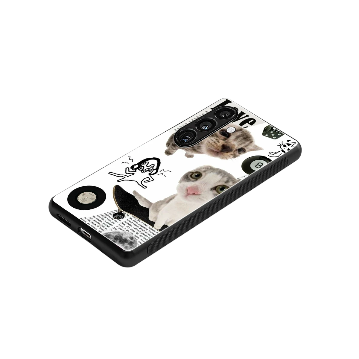 Purrfect Patchwork stylish phone case for samsung galaxy s25 plus | glossy glass and slim fit