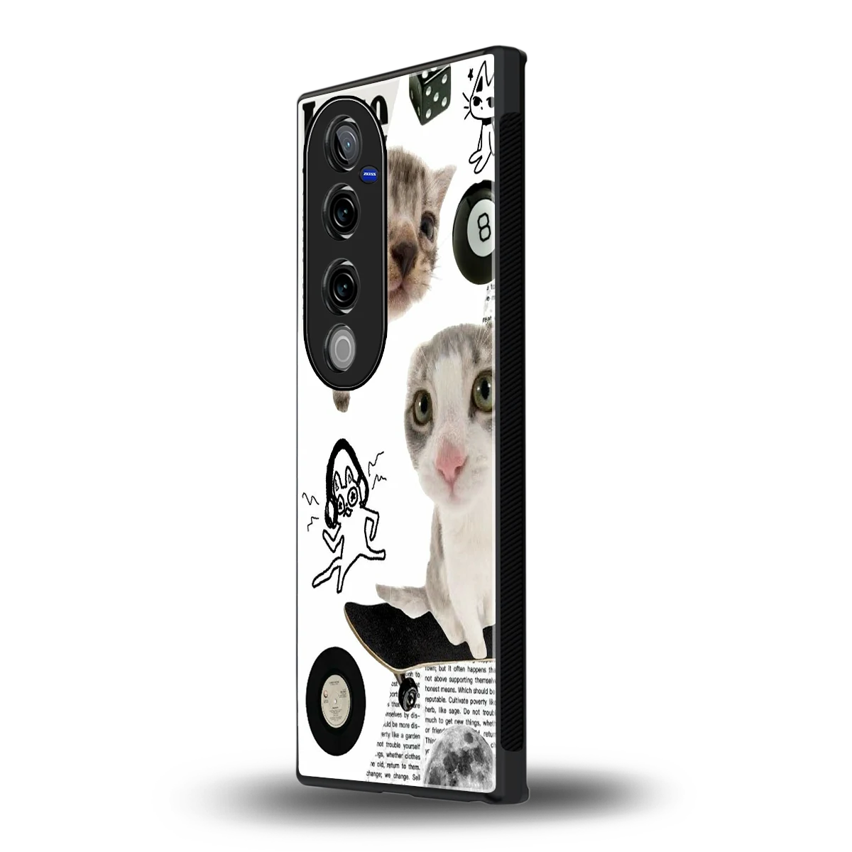Purrfect Patchwork vivo v40 pro mobile cover | shockproof glass phone case