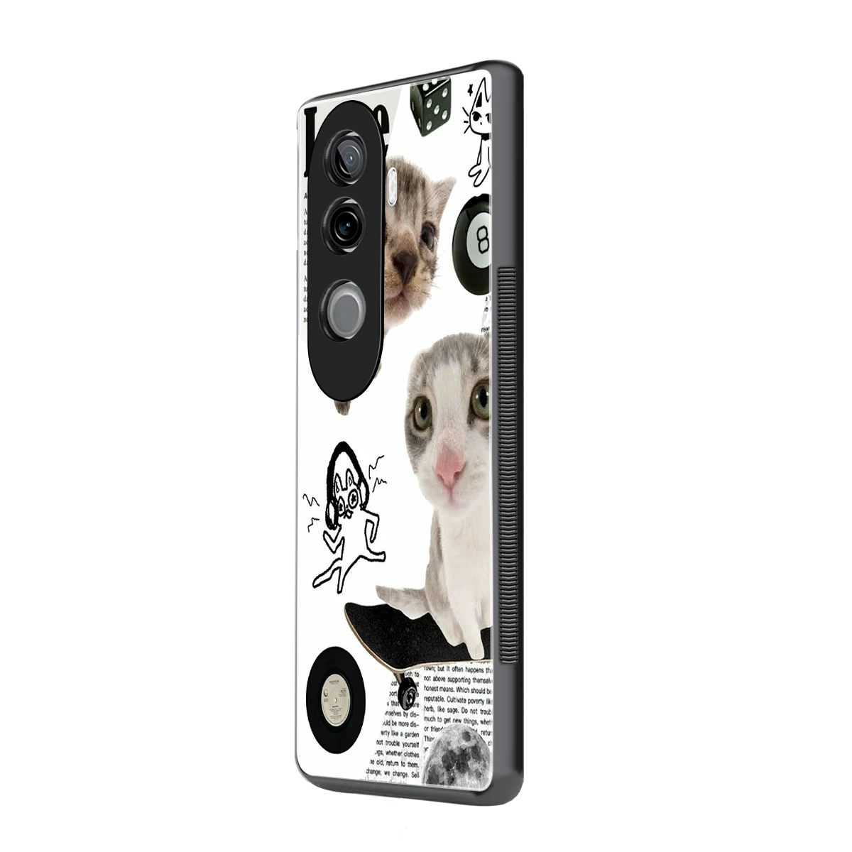 Purrfect Patchwork vivo v40e mobile cover | shockproof glass phone case