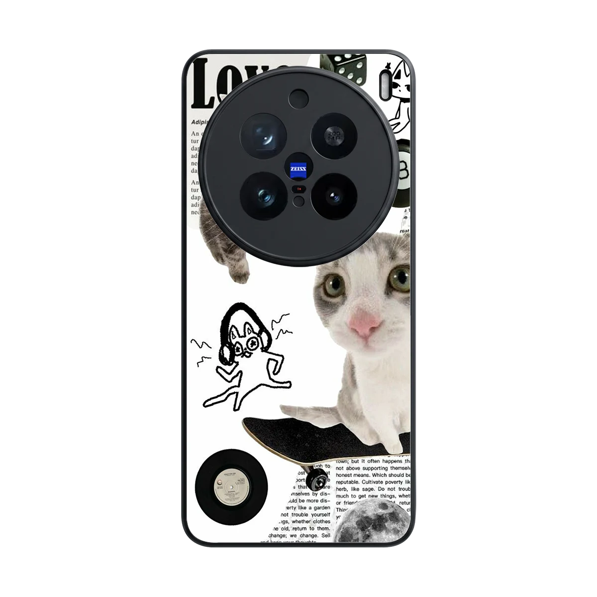 Purrfect Patchwork back phone cover | glass case for vivo x200 pro