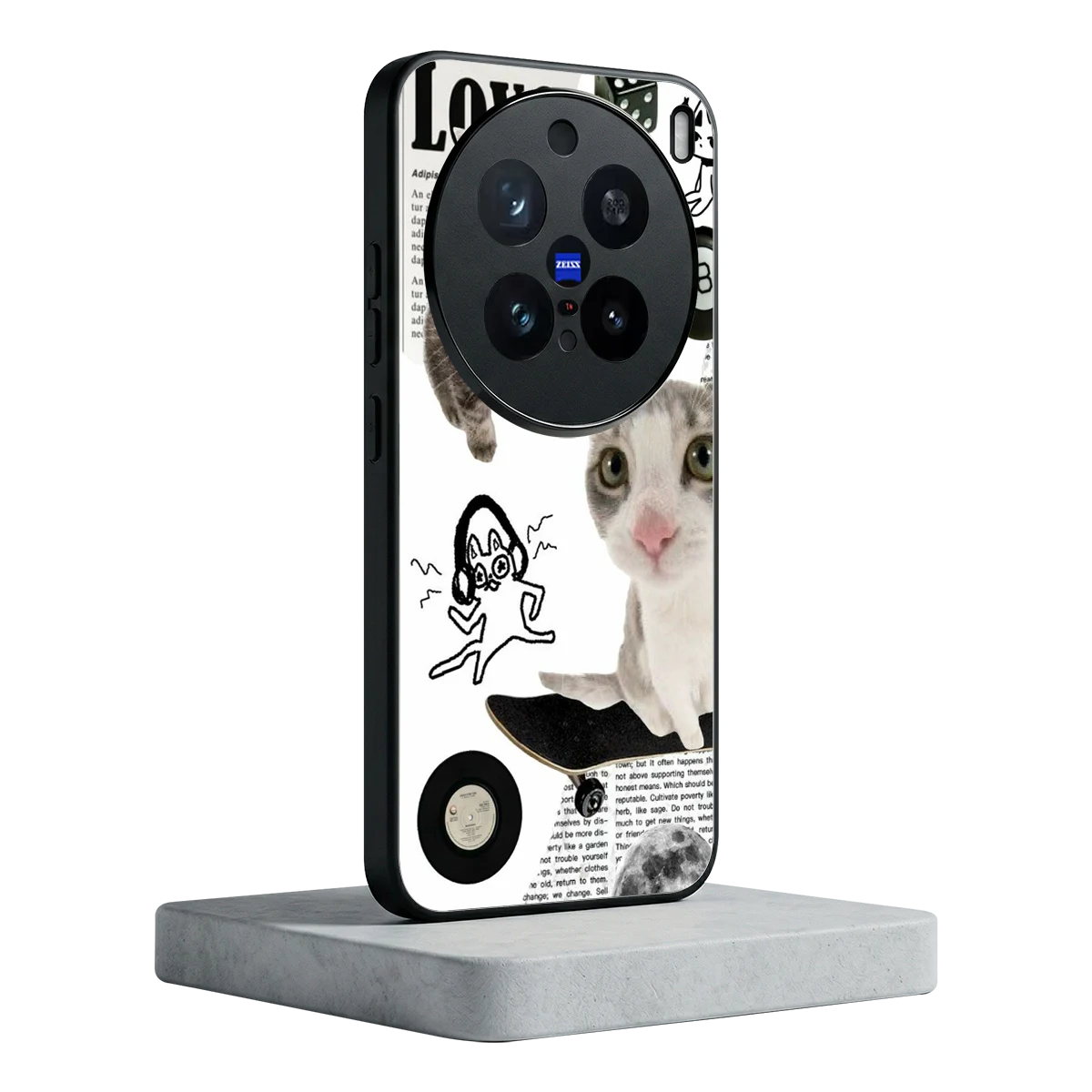 Purrfect Patchwork vivo x200 pro mobile cover | shockproof glass phone case