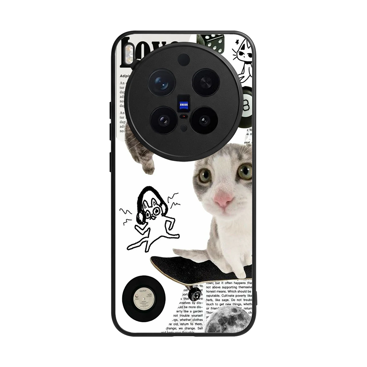 Purrfect Patchwork back phone cover | glass case for vivo x300 pro
