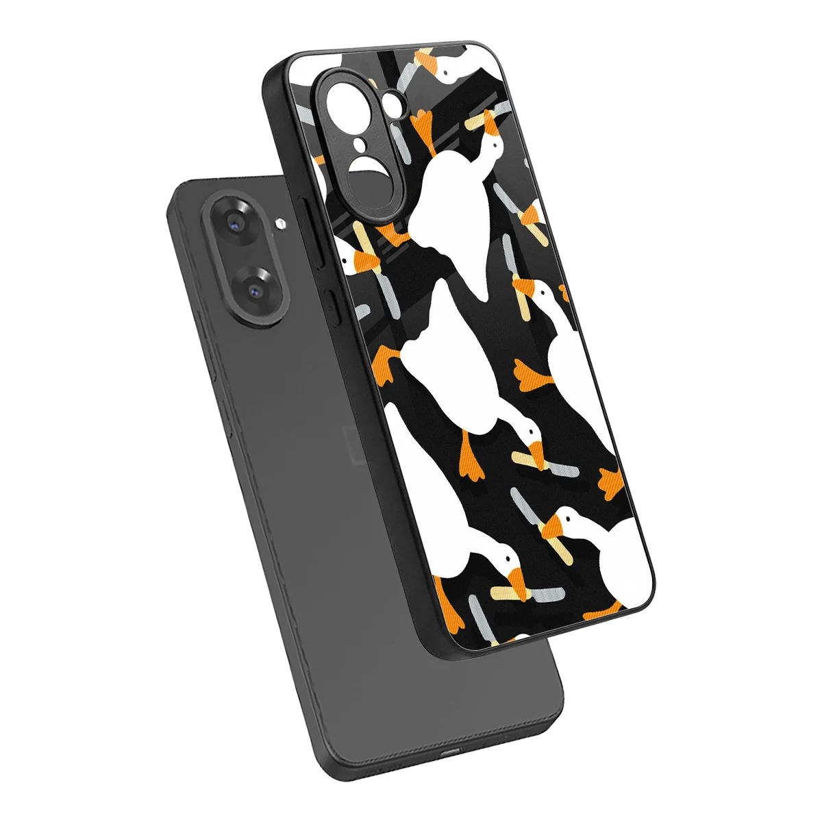 Quack Attack sleek oneplus nord ce5 5g cover with tempered glass back and TPU edges