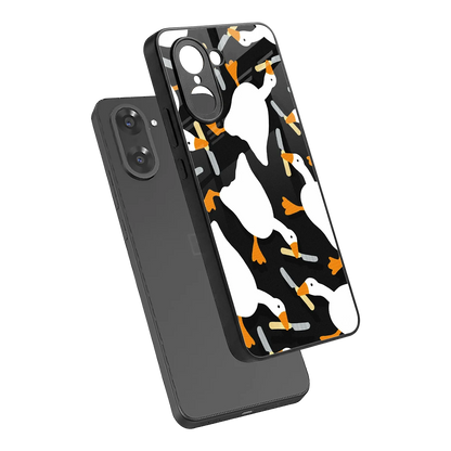 Quack Attack sleek oneplus nord ce5 5g cover with tempered glass back and TPU edges