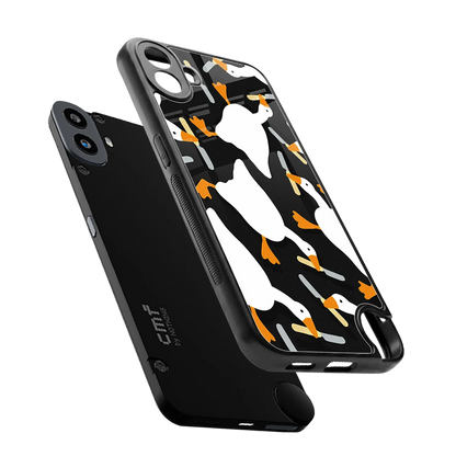 Quack Attack sleek cmf nothing phone 1 cover with tempered glass back and TPU edges