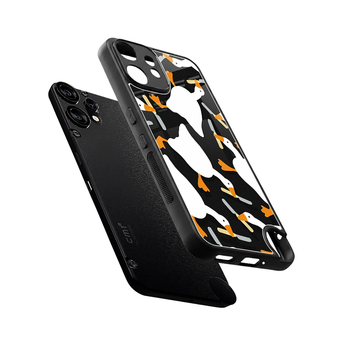 Quack Attack sleek cmf nothing phone 2 pro cover with tempered glass back and TPU edges