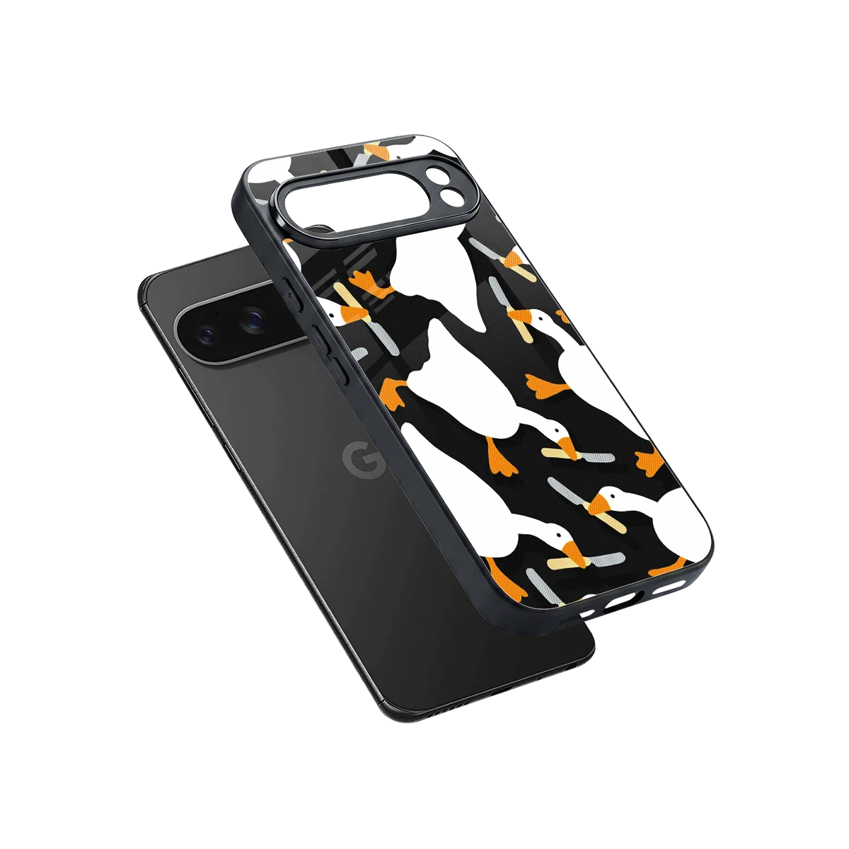 Quack Attack sleek google pixel 10 pro xl cover with tempered glass back and TPU edges