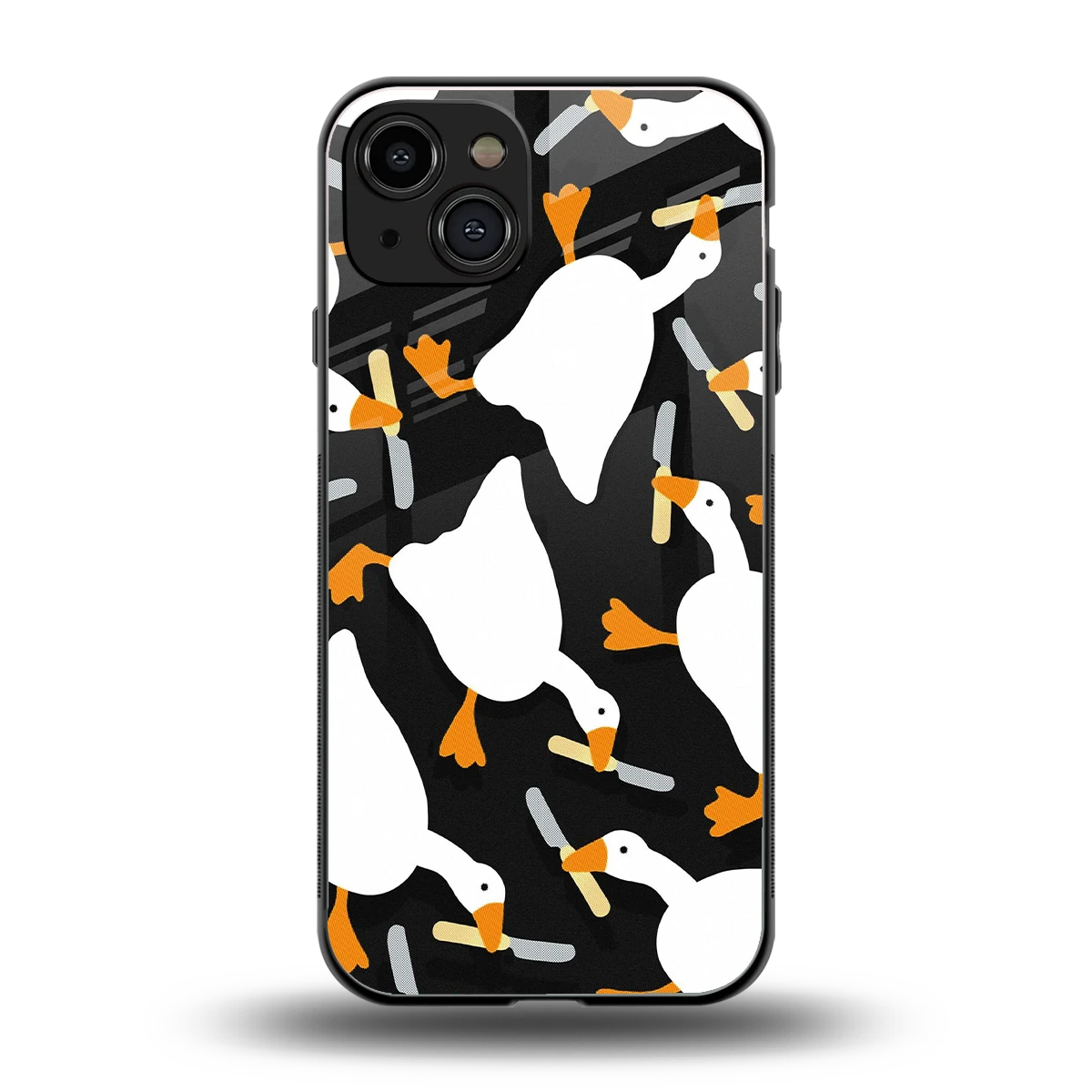 Quack Attack back phone cover | glass case for iphone 15