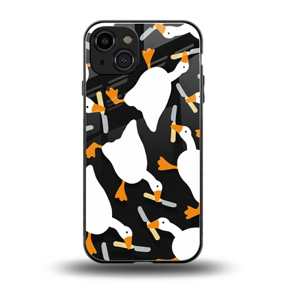 Quack Attack back phone cover | glass case for iphone 15