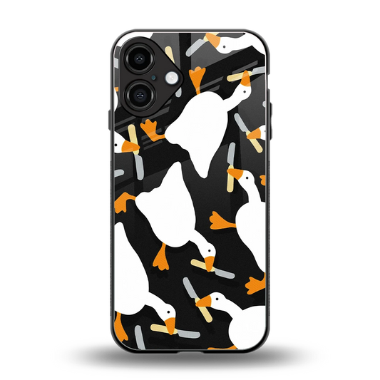 Quack Attack back phone cover | glass case for iphone 16 plus