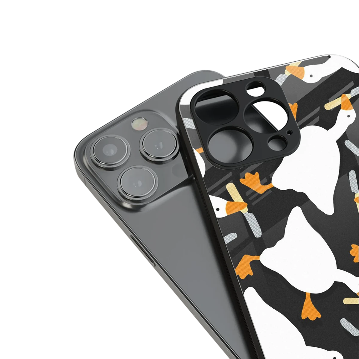 Quack Attack stylish phone case for iphone 13 pro | glossy glass and slim fit