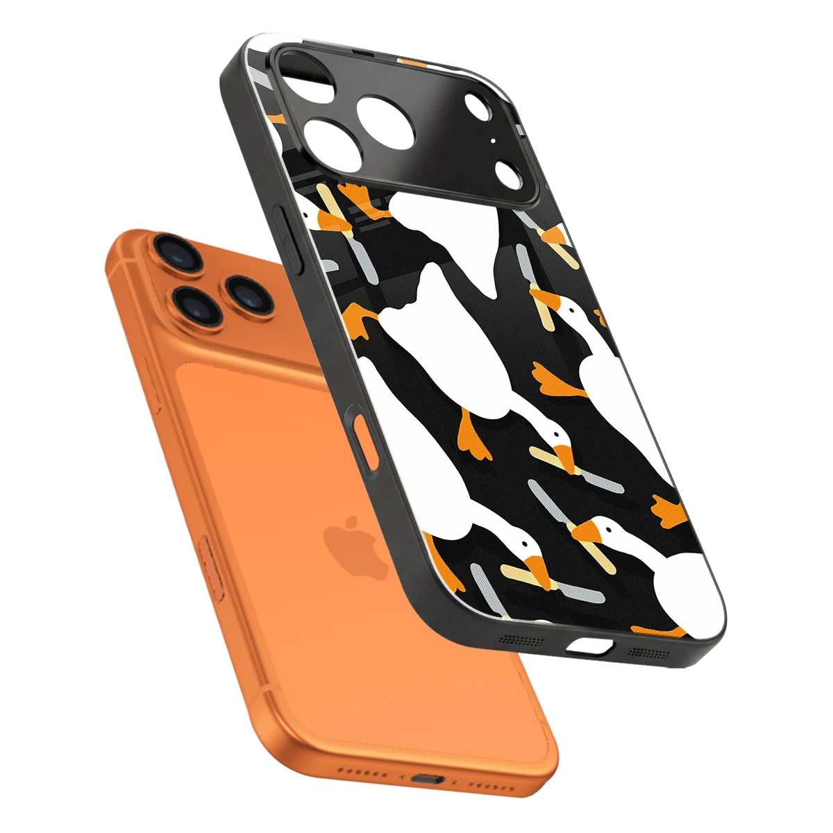 Quack Attack sleek iphone 17 pro max cover with tempered glass back and TPU edges