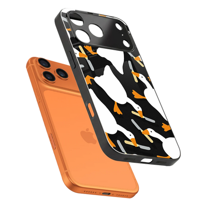 Quack Attack sleek iphone 17 pro max cover with tempered glass back and TPU edges