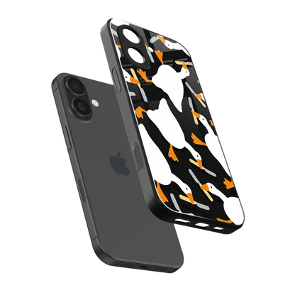 Quack Attack sleek iphone 17 cover with tempered glass back and TPU edges