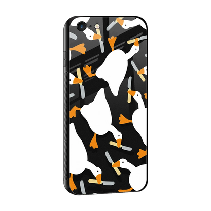 Quack Attack sleek iphone 6s cover with tempered glass back and TPU edges