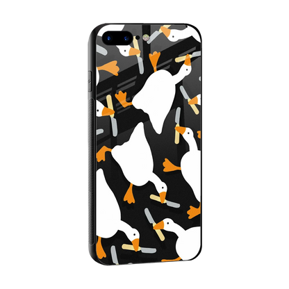 Quack Attack sleek iphone 7 plus cover with tempered glass back and TPU edges