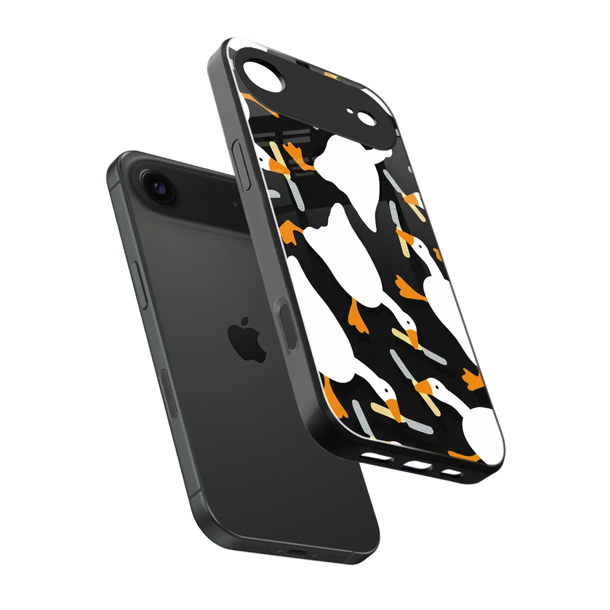 Quack Attack sleek iphone air cover with tempered glass back and TPU edges