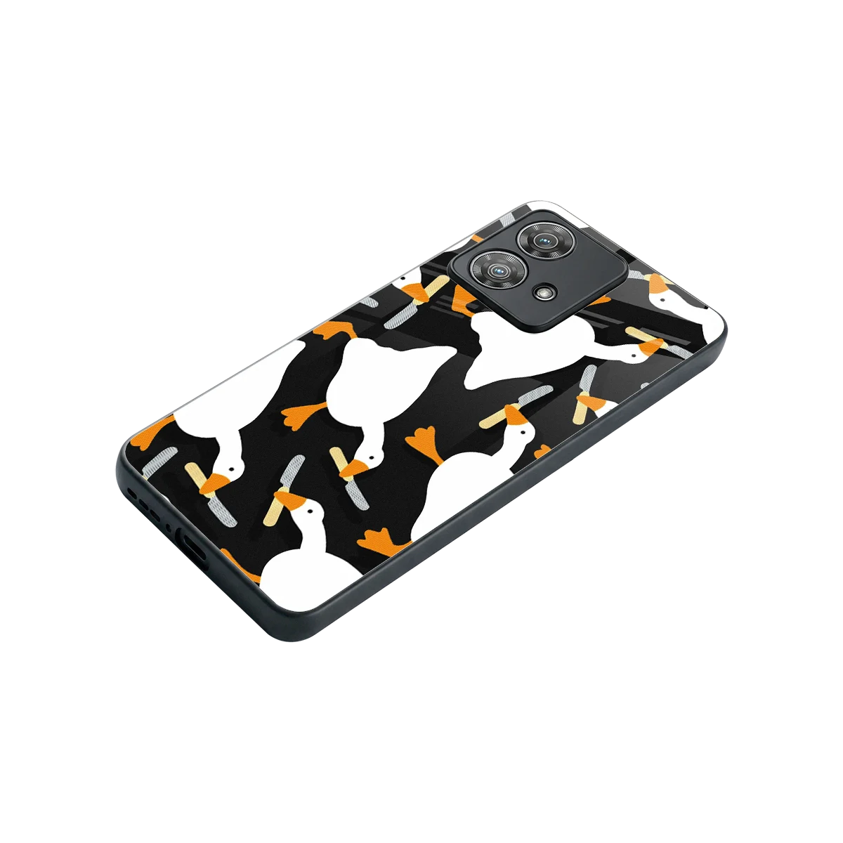 Quack Attack stylish phone case for motorola edge 40 neo 5g | glossy glass and slim fit