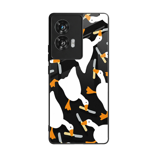 Quack Attack back phone cover | glass case for motorola edge 50 fusion